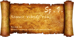 Szencz Viktória névjegykártya